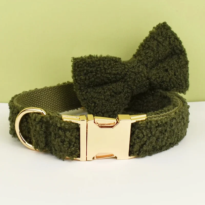 Collier Rembourré Chien Réglable Nœud Papillon