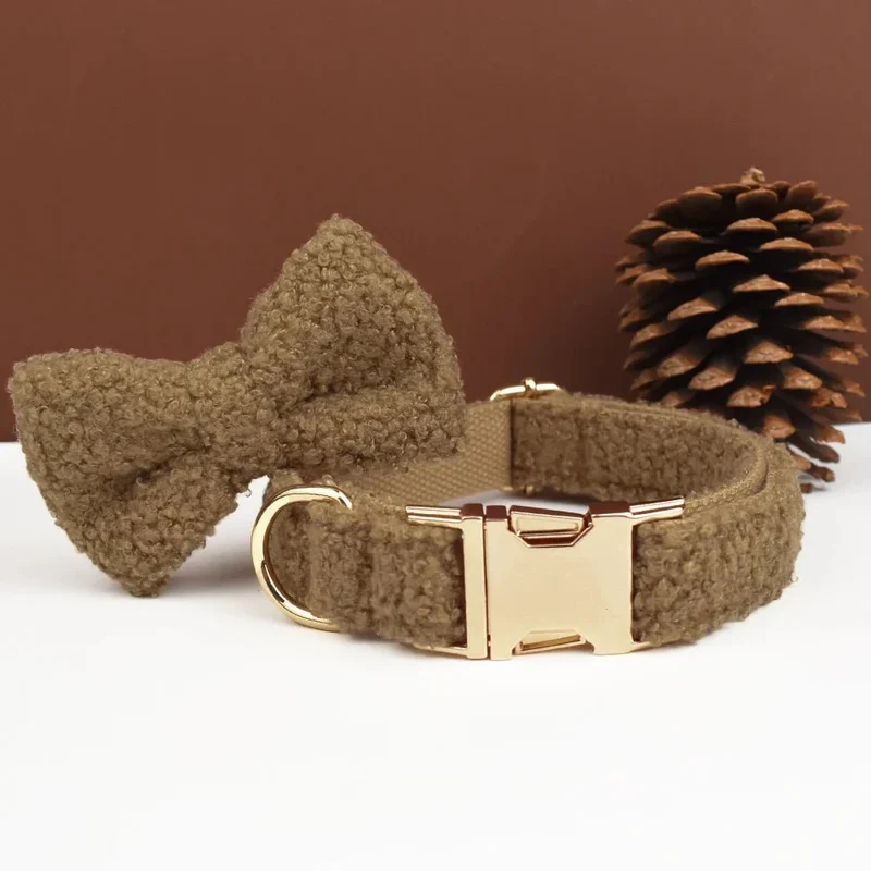 Collier Rembourré Chien Réglable Nœud Papillon