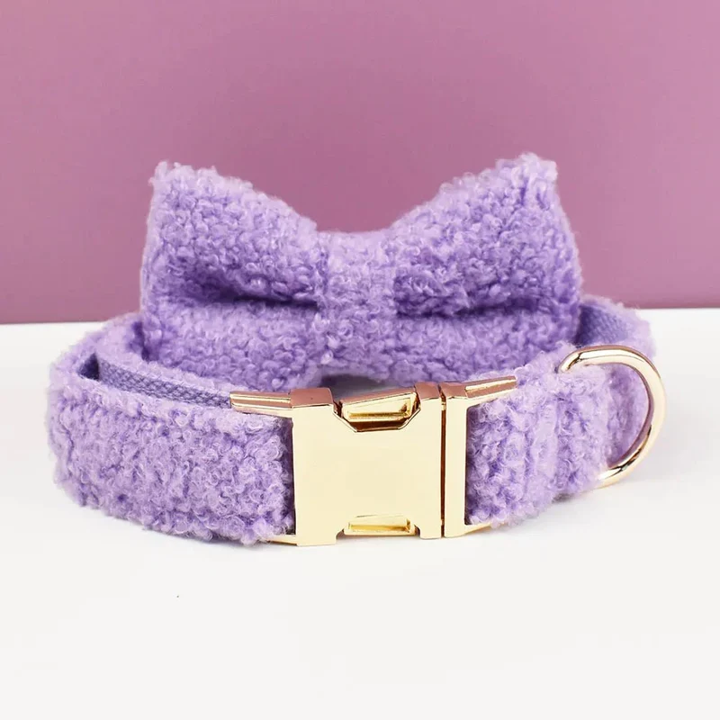 Collier Rembourré Chien Réglable Nœud Papillon