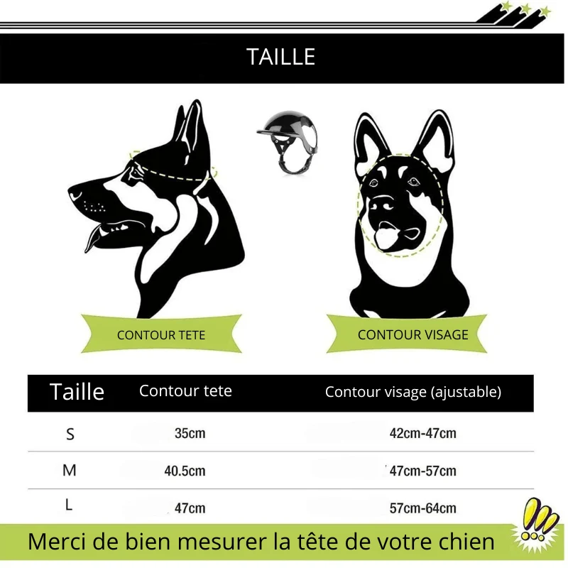 Casque Moto Chien Gros Gabarit Protection