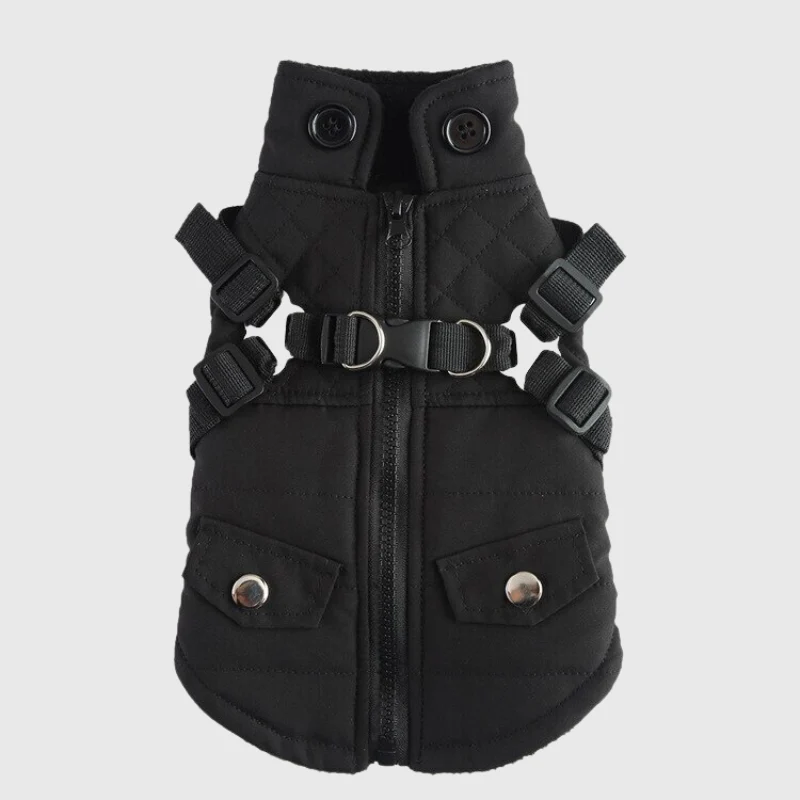 Manteau Harnais Intégré Gros Chien Hiver Poches