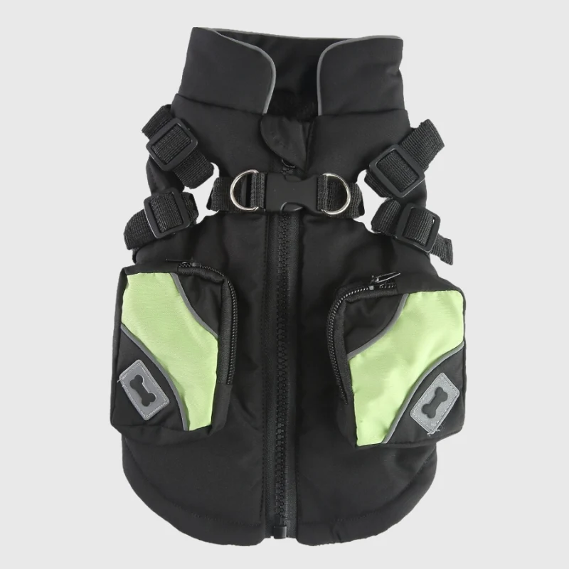 Manteau Harnais Intégré Gros Chien Hiver Poches