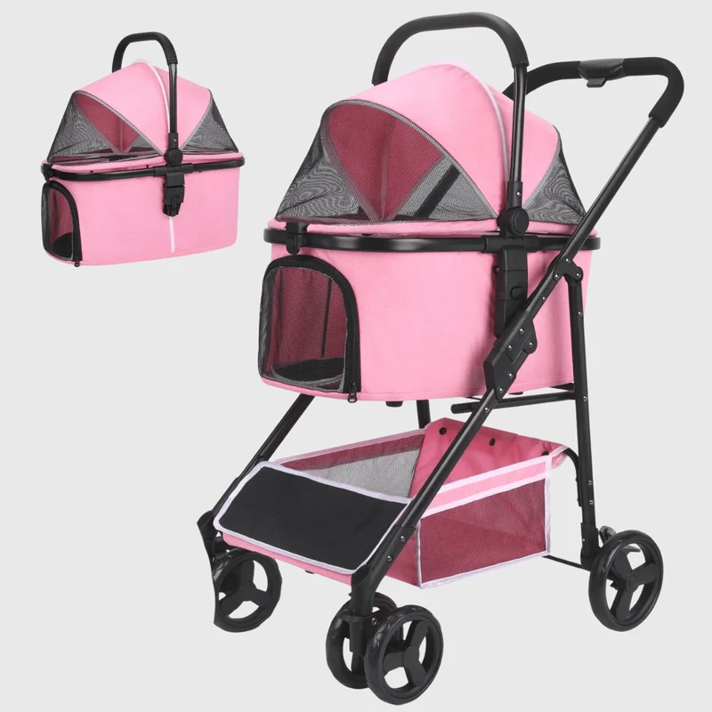 Poussette Chien Senior Confortable Pliable