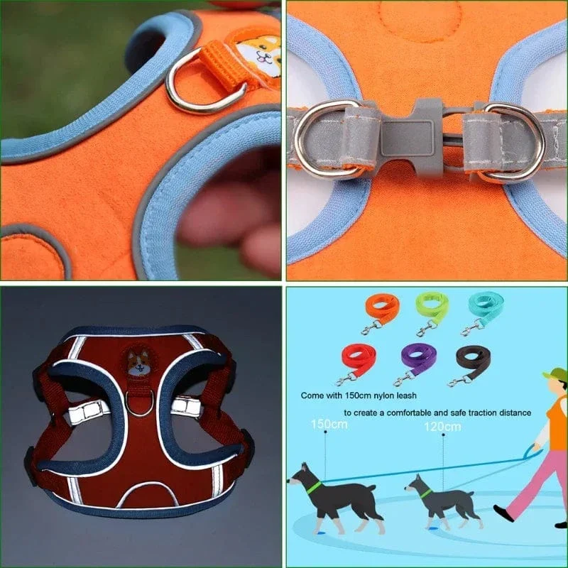 Harnais Réfléchissant Réglable Chien XL