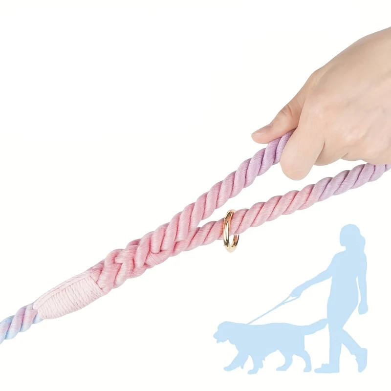 Laisse Tressée Coton Gros Chien 1.5m