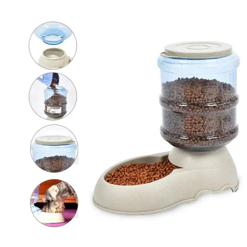 Distributeur Eau Croquettes Gravité 3.75L Chien