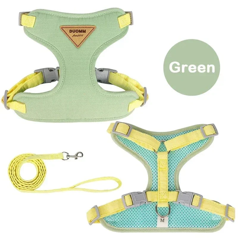 Harnais Laisse Anti-Traction Chien 4 Coloris