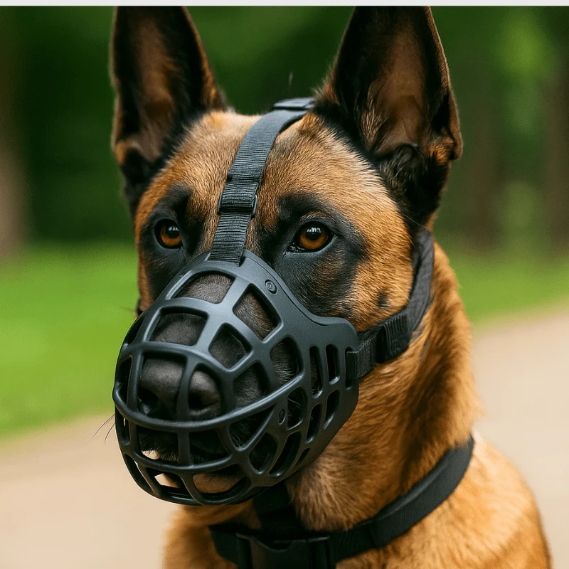 Muselière Silicone Souple Malinois Anti-Morsure