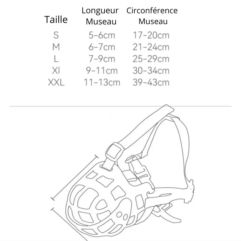 Muselière Silicone Souple Malinois Anti-Morsure