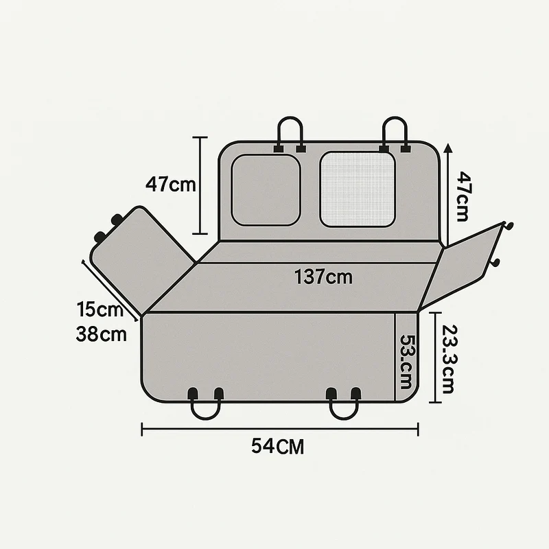 Hamac Voiture Chien Noir Protection Sièges