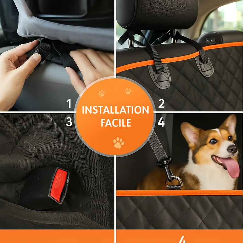 Hamac Voiture Chien Noir Protection Sièges