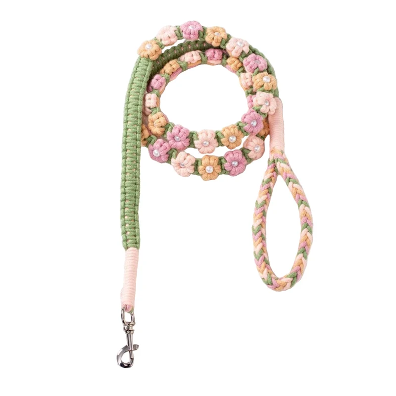 Laisse Tressée Florale Chien 1.5m 6 Coloris