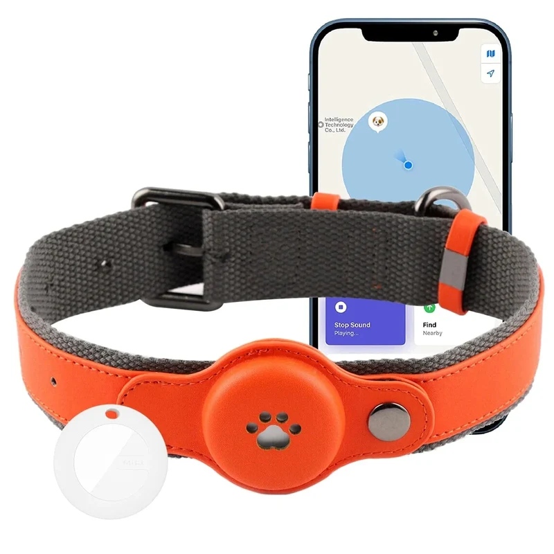 Collier GPS Rechargeable Chien Apple Find My