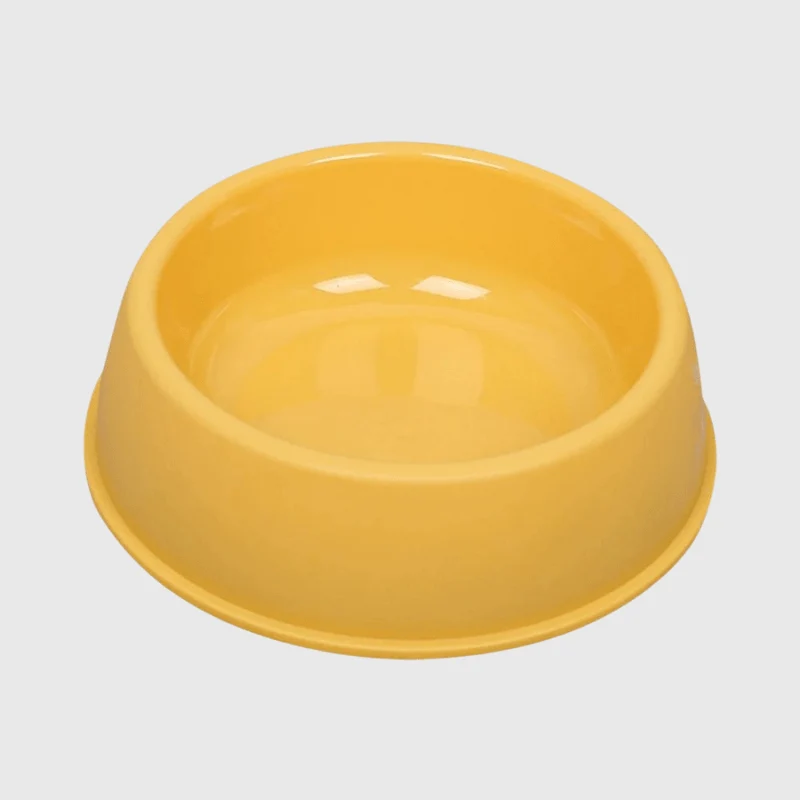 Gamelle Plastique Jaune Robuste Gros Chien