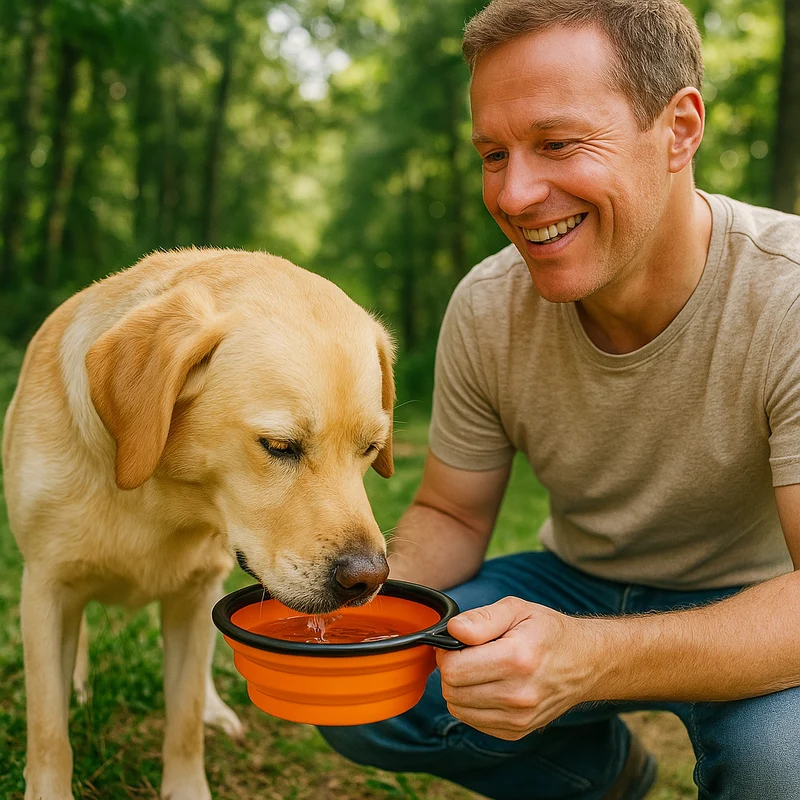 Gamelle Pliable Silicone 350ml Voyage Chien