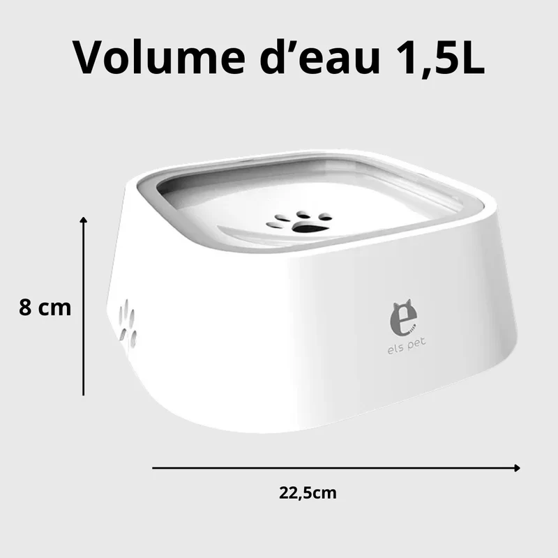 Gamelle Eau Anti-Bave Gros Chien 1,5L