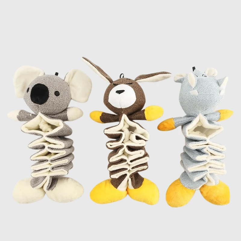 Jouet Fouille Peluche Chien 30cm Kangourou Koala