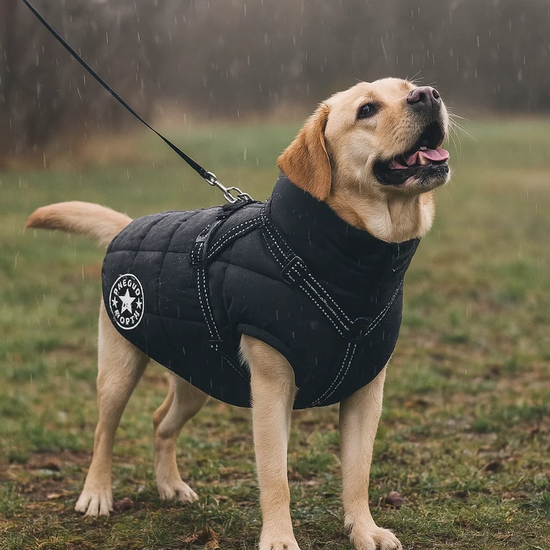 Manteau Hiver Harnais Intégré Gros Chien