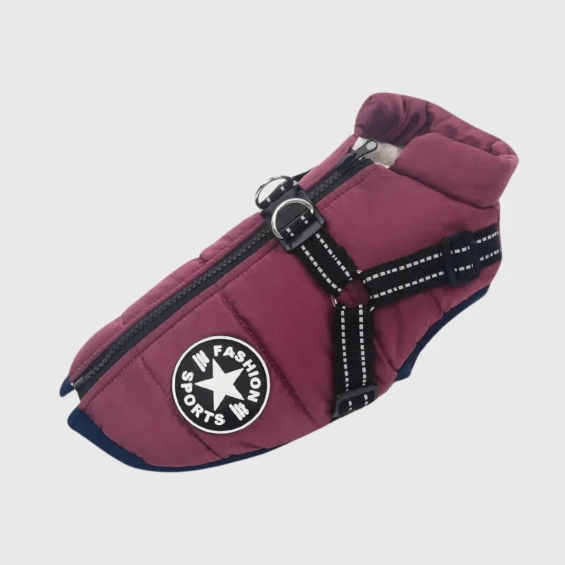 Manteau Hiver Harnais Intégré Gros Chien