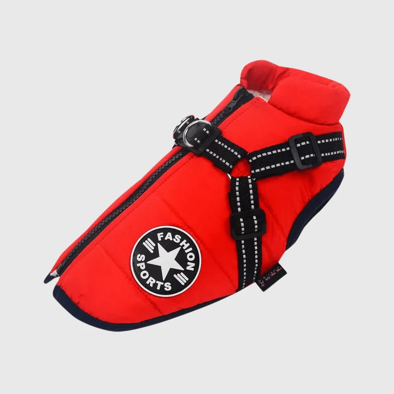 Manteau Hiver Harnais Intégré Gros Chien