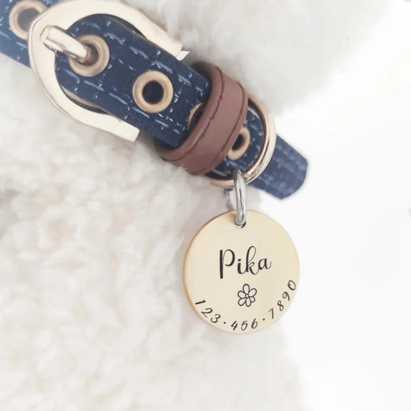 Médaille Gravable Chien Acier Inox Laiton