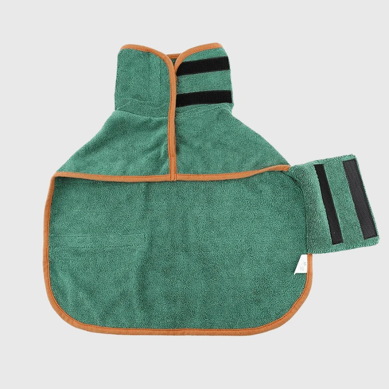 Peignoir Absorbant Chien XS-XL Vert Gris