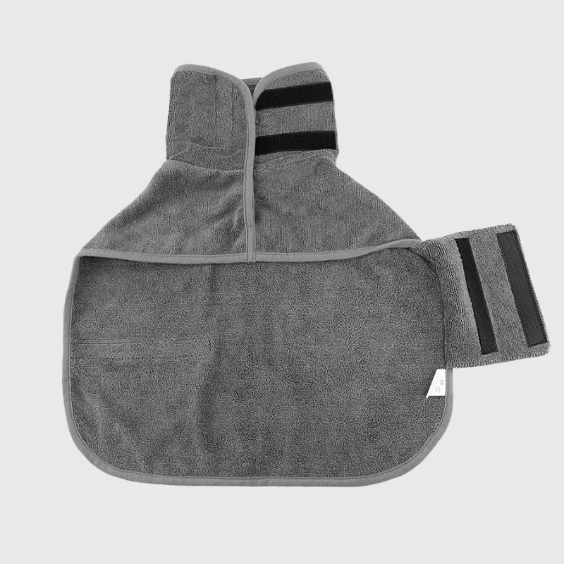 Peignoir Absorbant Chien XS-XL Vert Gris