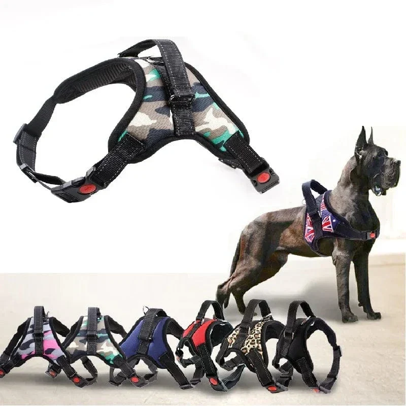 Harnais Anti-Traction Gros Chien Rembourré Réglable
