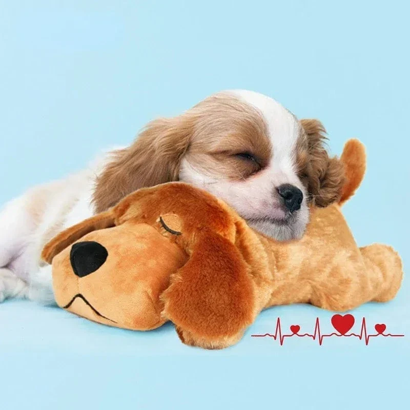 Jouet Peluche Battement Coeur Chiots Anxieux