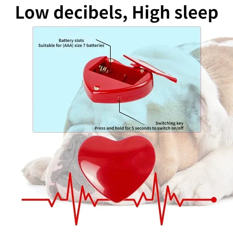 Jouet Peluche Battement Coeur Chiots Anxieux