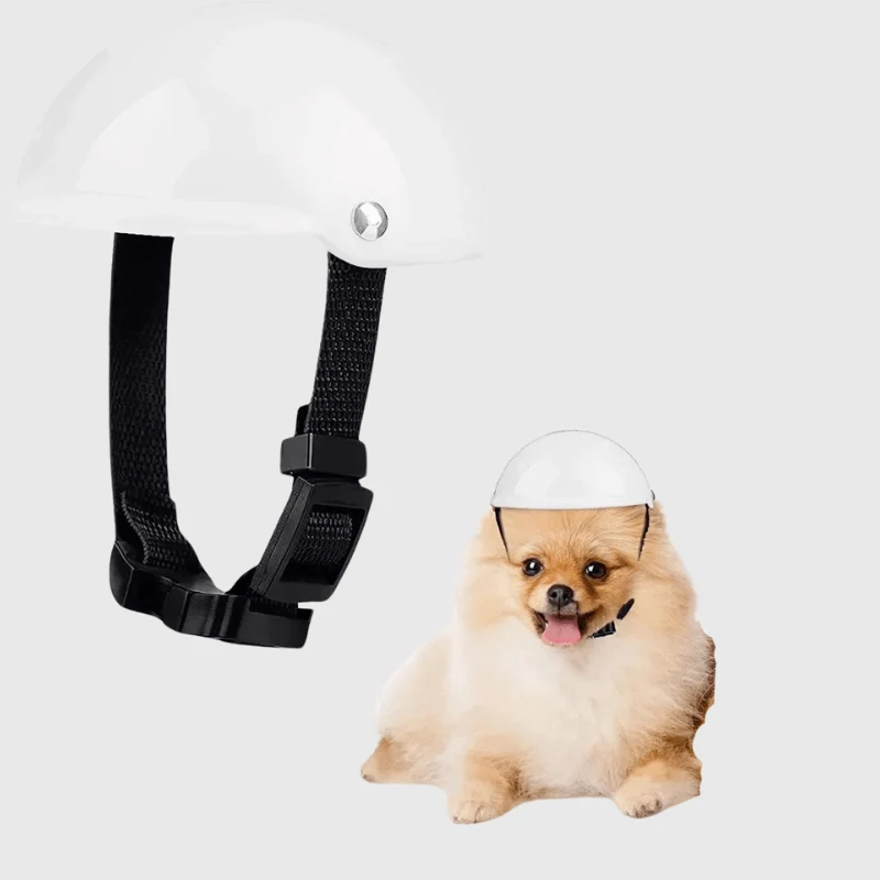 Casque Protection Chien Moto Style