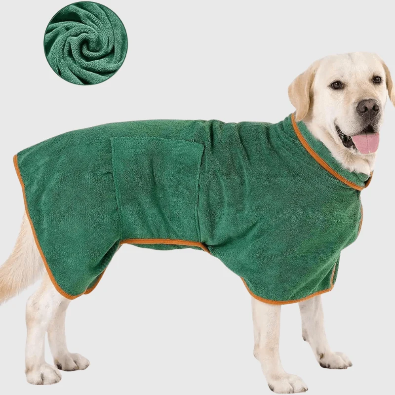Peignoir Absorbant Microfibre Gros Chien Toilettage
