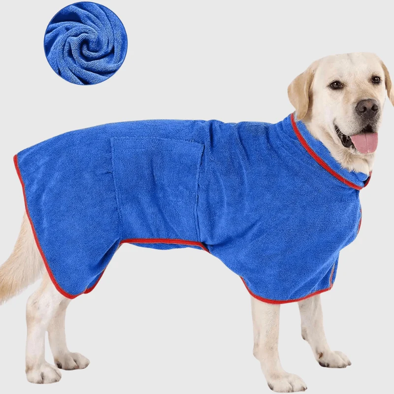 Peignoir Absorbant Microfibre Gros Chien Toilettage