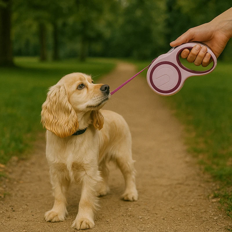 Laisse Rétractable Gros Chien Freinage Rapide