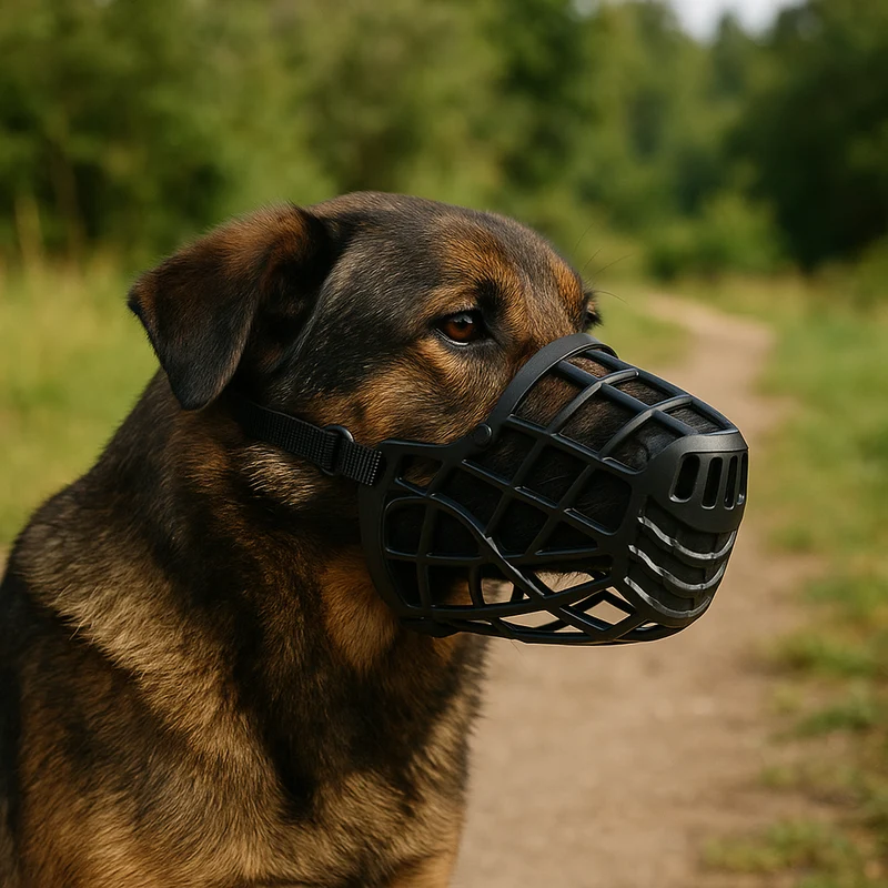 Muselière Panier Nylon Réglable Gros Chien