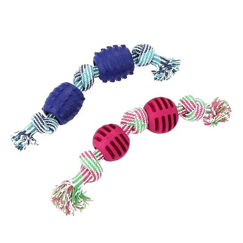 Jouet Corde Coton Balle Chien Couleurs
