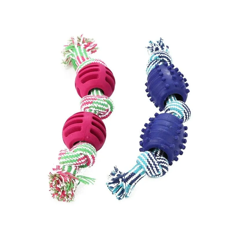 Jouet Corde Coton Balle Chien Couleurs