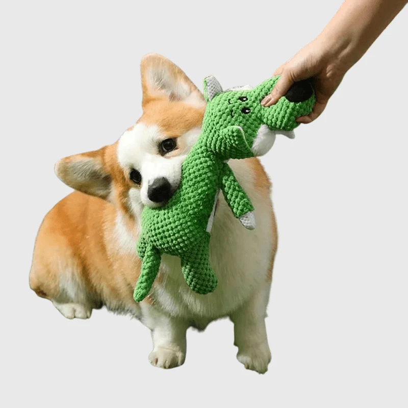 Peluche Crochet Tricoté XL Chien Molosse 36cm