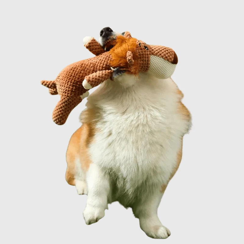 Peluche Crochet Tricoté XL Chien Molosse 36cm