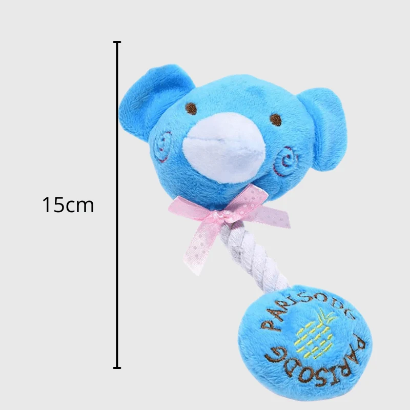 Peluche Résistante Chien Destructeur Bleu 15cm