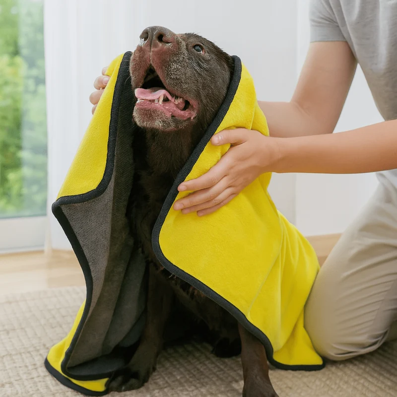 Serviette Microfibre Chien Séchage Rapide