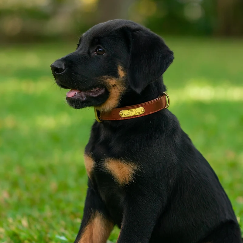Collier Nylon Plaque Personnalisée Gros Chien