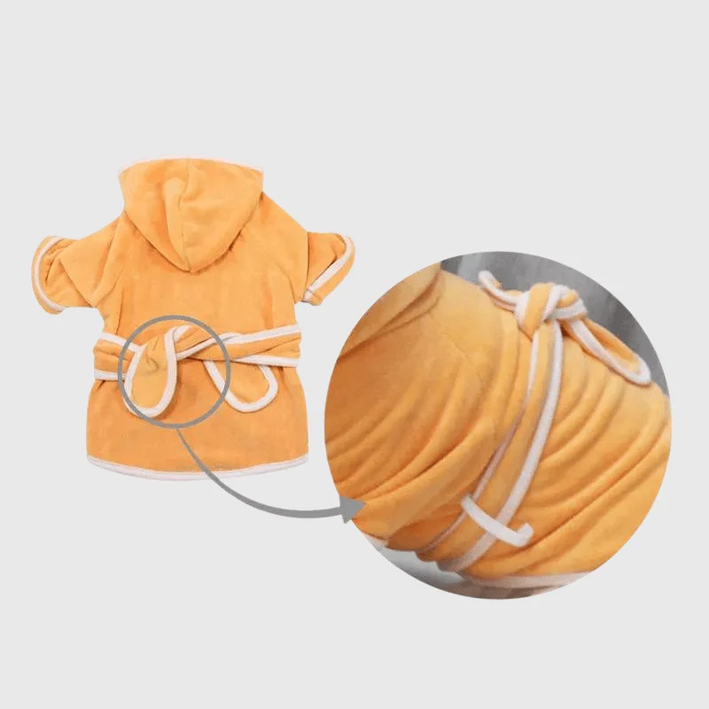 Peignoir Chien Pattes Microfibre Séchage Rapide