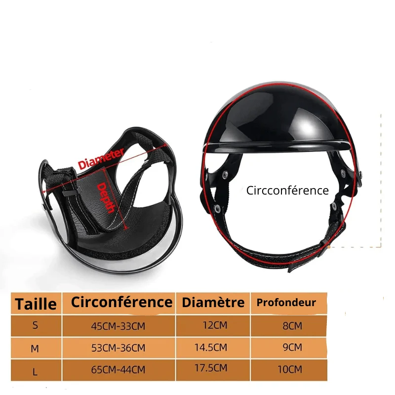 Casque Moto Chien Protection Lunettes Style