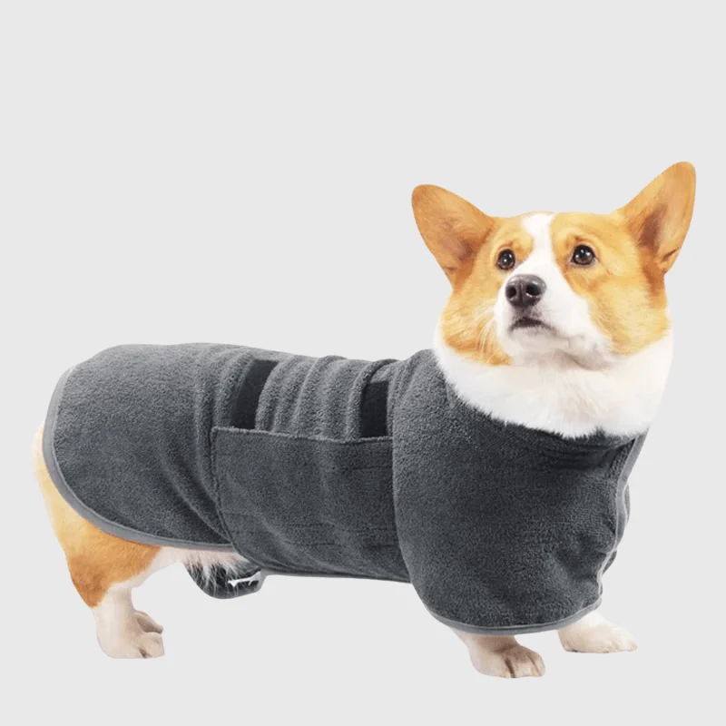 Peignoir Absorbant Gros Chien Capuche Séchage