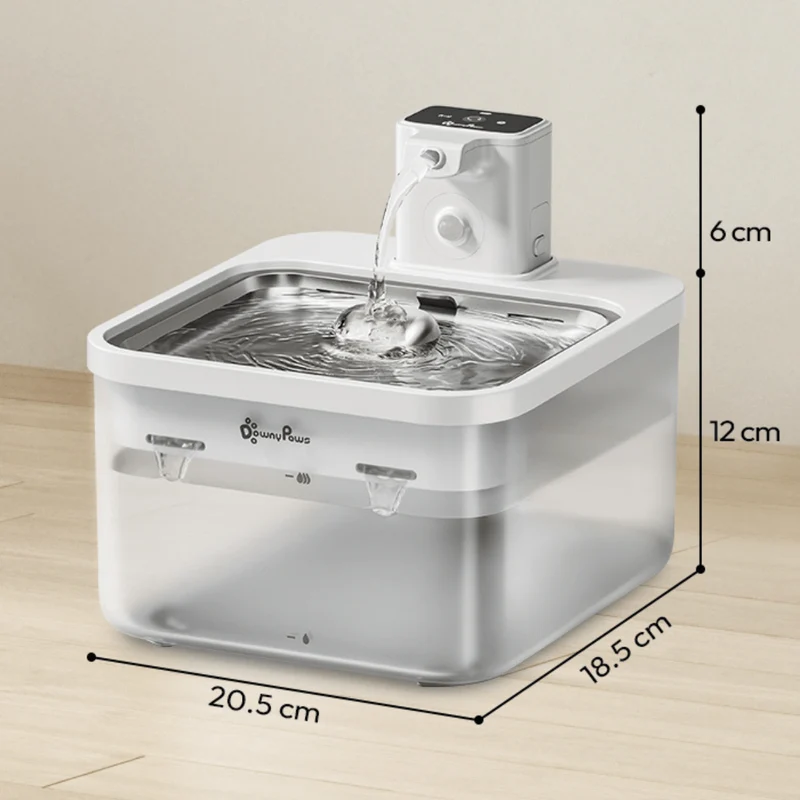 Fontaine Eau Filtrante Chien 2.5L Inox