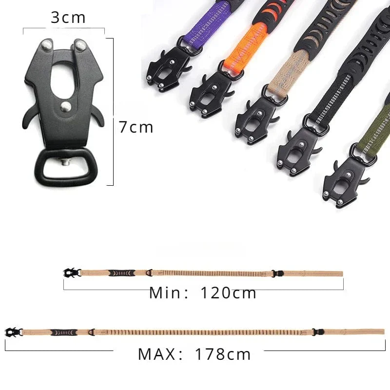 Laisse Élastique Anti-Choc Gros Chien 120cm