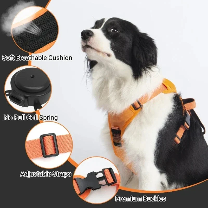 Harnais Sac Dos Anti-Traction Malinois Jaune