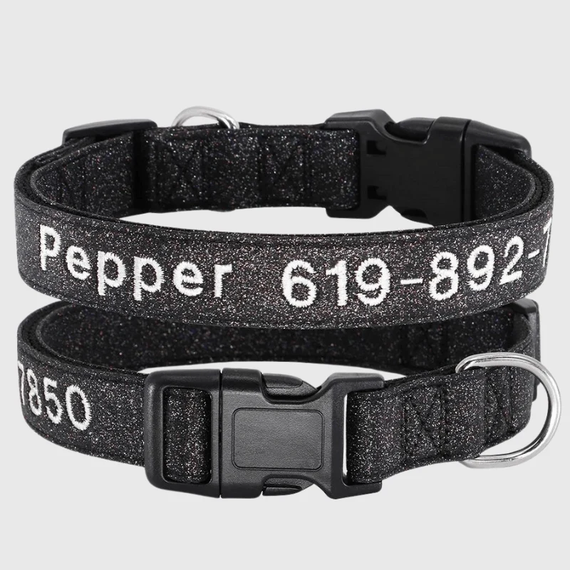 Collier Cousu Personnalisable Nylon Gros Chien