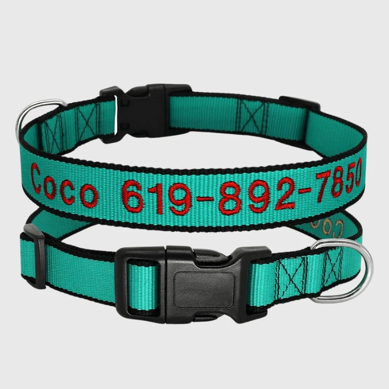 Collier Cousu Personnalisable Nylon Gros Chien